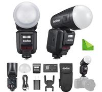 Godox V100 C AK-R11 Kit, Flash V100C para Canon con cúpula difusora, Flash TTL de 100W para EOS R3/R5/R5 Mark II/R6, Reciclaje de 1.7s, Potencia Total de 400, para R6Mark II/5D Mark IV/R/RP