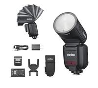 GODOX V100 N Flash de Cabeza Redonda TTL para Nikon,100W 2.4G HSS 1/8000,70 Destellos Consecutivos a Máxima Potencia,Reciclaje de 1.7s,Compatible con Carga Tipo C con Lámpara de Modelado LED