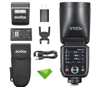 Godox V100 V100C V100-C 100Ws TTL Flash para Canon, 400 flashes de máxima potencia, tiempo de reciclado de 1,7 s, conexión inalámbrica de 2,4 G con flash externo, flash de pantalla táctil(Godox V100C)