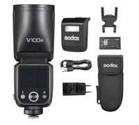 Godox V100C 100W TTL Flash Speedlite Cabeza, HSS de 1/8000 s, Duración del Flash de 1/300 s a 1/20000 s, Luz de Modelado LED integrada, con subflash Desmontable para cámaras Canon EOS
