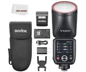 Godox V100C Flash Head Round Screen Touch Global Shutter 100Ws 1/8000 HSS Lithium Battery Built-in Compatible with Canon