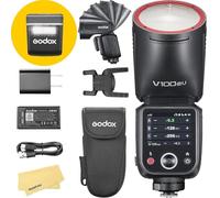 GODOX V100C V100-C Flash para Canon Cámara Speedlite,100Ws,2.4G TTL 1/8000 HSS,400 Destellos a Máxima Potencia,Batería Iones Litio 7.2V/2980mAh,Tiempo Reciclado 1.7s,Lámpara Modelado LED 10 Niveles