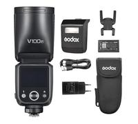 Godox V100F 100W TTL Flash Speedlite Cabeza, HSS de 1/8000 s, Duración del Flash de 1/300 s a 1/20000 s, Luz de Modelado LED integrada, con subflash Desmontable para cámaras FUJIFILM