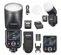 GODOX V100F Flash V100-F - Flash de pantalla táctil de cabeza redonda de 100 W