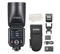 Godox V100N 100Ws Flash de Cámara, Pantalla táctil, Sub Flash Desmontable, USB-C Batería de Carga, 2.4G X Inalámbrico HSS TTL Flash para Nikon Z9 Z8 Z7II Z6 ZFC D7500 D850 D810 D5100 D3200 D3100