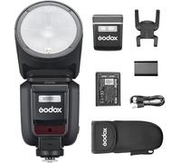 Godox V100N V100 N V100 N V100-N - Flash de cámara de cabeza redonda para cámaras Nikon 100 W TTL HSS 1/8000s 2.4G luz de relleno LED integrada