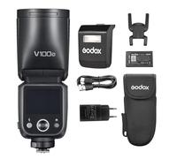 Godox V100O 100W TTL Flash Speedlite Cabeza, HSS de 1/8000 s, Duración del Flash de 1/300 s a 1/20000 s, Luz de Modelado LED integrada, con subflash Desmontable para cámaras OM System