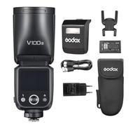 Godox V100S 100W TTL Flash Speedlite Cabeza, HSS de 1/8000 s, Duración del Flash de 1/300 s a 1/20000 s, Luz de Modelado LED integrada, con subflash Desmontable para cámaras Sony