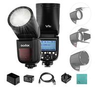 Godox V1C - Flash de cámara profesional Speedlite Speedlite con cabezal redondo inalámbrico 2.4 G para Canon EOS Series 1500D 3000D 5D Mark lll 5D Mark ll para boda, retrato de estudio fotográfico