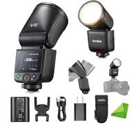 Godox V1mid C para Canon, Cabeza Redonda TTL, HSS 1/8000s, Salida Potente 55Ws, Tiempo de Reciclaje 1,7s, 650 Destellos, Pantalla Táctil a Color Intuitiva y Sistema Inalámbrico 2,4G Wireless X System