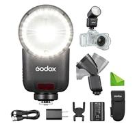 Godox V1mid-S V1mid S TTL Flash de cámara de Cabeza Redonda para Sony, HSS 1/8000s, Potencia 55Ws, Reciclaje 1,7s, 650 Destellos a Plena Potencia, Pantalla Táctil a Color y Sistema X Inalámbrico 2.4G