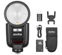 Godox V1Pro-C Round Head Flash Speedlite para Canon, con Sub Flash Desmontable SU-1,Batería de Carga USB-C,2.4G X Inalámbrico HSS TTL Flash Speedlight para Canon 6D 7D 5D Mark II III M50 EOS R