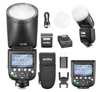 Godox V1Pro F Flash TTL Cabezal Redondo Speedlite 76Ws HSS 1/8000s 2980mAh Batería de Litio LED Lámpara de Modelado Flash Externo,V1-F (2024) SU-1 M/TTL Modo Flash para Fujifilm