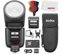 Godox V1PRO-O V1 Pro TTL - Flash de cámara de cabeza redonda para Olympus, 76 Ws HSS 1/8000, batería de litio incorporada, lámpara de modelado LED, innovador flash externo SU-1