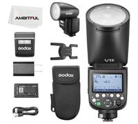 Godox V1Pro S Flash de cabeza redonda 2.4G X inalámbrico HSS 76Ws TTL cabeza redonda de iones de litio con flash externo SU-1 para Sony