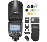 GODOX V1ProC TTL Flash Speedlite Cabeza + Kit AK-R1, HSS de 1/8000 s, Modo Flash M/E-TTL II, Recarga de 1,3 Segundos y Adaptador de Corriente USB-C. Compatible con cámaras Canon EOS
