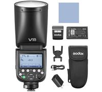 GODOX V1ProO Flash Speedlite Cabeza con Modo de Flash M/TTL, 1/8000s HSS, Tiempo de Reciclado de 1,3 Segundos y Unidad de Flash Auxiliar Desmontable para cámaras OM System