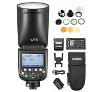 GODOX V1ProO TTL Flash Speedlite Cabeza + Kit AK-R1, HSS de 1/8000 s, Modo Flash M/TTL, Recarga de 1,3 Segundos y Adaptador de Corriente USB-C. Compatible con cámaras OM System