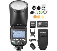 GODOX V1PRO S Unidades de Flash + 24 geles de Flash de cámara de Cabezal Redondo para cámaras Sony