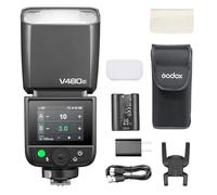 Godox V480-C Flash para Canon, TTL, GN50 de Alta Potencia, Control por Pantalla táctil, Carga USB-C, Tiempo de Reciclado de 1,7s, 650 Destellos de máxima Potencia, 2,4G X inalámbrico, 1/8000s HSS