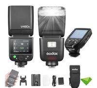 Godox V480 F V480-F Flash TTL para cámaras Fuji con Disparador Xpro-F, GN50 1/8000 HSS, Tiempo de Recarga de 1,7 s, inalámbrico 2,4 G, batería de Iones de Litio, Flash de Pantalla táctil.