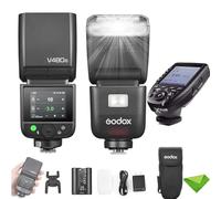 Godox V480 N V480-N FlashTTL para cámaras Nikon con Disparador Xpro-N, GN50 1/8000 HSS, Tiempo de Recarga de 1,7 s, inalámbrico 2,4 G, batería de Iones de Litio, Flash de Pantalla táctil