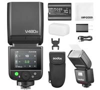 Godox V480 S Flash para Cámaras Sony,V480-S TTL Flash con Difusor y Pantalla Táctil,GN50 1/8000 HSS 7.2 V/2200 mAh Batería,V480S Speedlite Compatible con Sony Alpha A9 III a7III a6400 ZV-E10 II ZV1