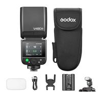 GODOX V480C Flash TTL para cámaras Canon, GN50, Speedlite 650, HSS 1/8000s, Tiempo de Reciclaje de 1,7s, luz de Modelado LED de 5600K integrada con difusor.