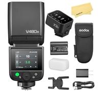 Godox V480N TTL Cámara Flash X3-N X3N Disparador para Nikon Flash Speedlite,Batería de Iones de Litio de 7,2V/2200 mAh,2,4G HSS 1/8000s,650 Destellos a Máxima Potencia,Tiempo de Recarga de 1,7s