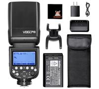GODOX V860III-N Flash de cámara Speedlite Kit 1 / 8000s HSS 10 Niveles Luz de Modelado Bloqueo de liberación rápida 2600mAh Batería Recargable 1.5s Tiempo de Reciclaje Adecuado para Nikon(V860III-N)