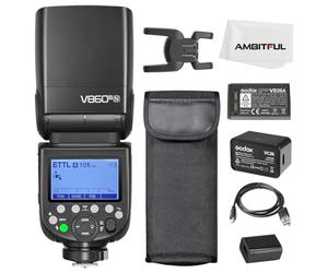 Godox V860III-N TTL 2.4G GN60 HSS Camera Flash with 10-Speed Adjustable Modeling Light, One-Key Switch TTL+2600 mA, Extremely Fast Recovery Lithium Battery Speedlite for Nikon (Godox V860III-N)