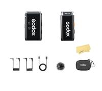 GODOX WEC Kit1 2.4GHz Sistema Micrófono Inalámbrico,Transmisión Estable 200m,Batería 24horas Duración,Pantalla Inteligente,Portabilidad para Entrevistas,Transmisiones Vivo,Grabaciones Aire Libre,Vlog