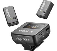 GODOX WEC Kit2 Micrófono Lavalier inalámbrico USB C, batería de 8 horas de duración, micrófono inalámbrico de doble canal 2.4G, transmisión de 650 pies, cancelación de ruido con funda de carga para