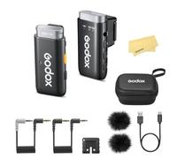 GODOX WEC-S KIT1 2.4GHz Sistema de Micrófono Inalámbrico para Sony,Mini Cuerpo 12g,Transmisión Estable 200m,Hasta 21h Autonomía,Ideal para Entrevistas,Transmisiones en Vivo,Grabaciones Aire Libre,Vlog