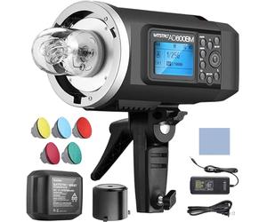 Godox WITSTRO AD600BM 600WS GN87 HSS 1/8000s Flash estroboscópico para Exteriores 2,4G Sistema X inalámbrico con batería de Iones de Litio de 9000mAh