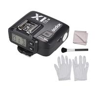 GODOX X1R-C - Receptor de flash remoto inalámbrico de 32 canales TTL 1/8000s compatible con cámaras Canon EOS, kit de limpieza 3 en 1 con guantes antiestáticos, cepillo de lentes, paño de limpieza