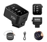 Godox X3-F - Disparador de flash inalámbrico para cámara Fuji, pantalla táctil OLED de 2,4 GHz, inalámbrica, 1/8000S, HSS TTL Tcm, batería recargable incorporada, disparador de flash remoto para FUJI