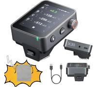 Godox X3Pro - Disparador de flash inalámbrico TTL 2,4 GHz con pantalla táctil HSS, TCM modos automático/manual/múltiple, admite el control por aplicación (X3Pro S)
