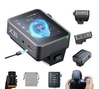 Godox X3Pro N TTL - Disparador de flash inalámbrico para cámara Nikon, pantalla táctil a todo color de 2.4 pulgadas, batería de iones de litio integrada de 2930 mAh, inalámbrico de 2.4 G con múltiples