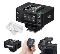 Godox XR Receptor Inalámbrico TTL para Canon y Nikon, Sistema X 2.4GHz, Batería de Litio Integrada, Pantalla LCD Mejorada, Control Inalámbrico del Obturador, Incluye Cable Sync y USB-C