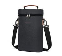 Godpqiui Bolsa de Asas para Botella de Vino, Bolsa Aislante para Enfriador de Vino - Bolsa de Mano con Aislamiento Bolsa enfriadora para 2 Botellas de Vino | Portador de Vino con asa Estuche portátil