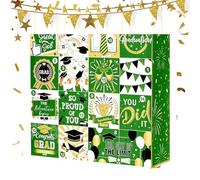 Godpqiui Cajas De Graduación 2026 | Decoración Vacía Rellenable Reutilizable De 16 Días,Decoración cuenta atrás graduación | Para Familia Amigos Escuela Universidad Escritorios