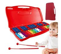 Godpqiui Glockenspiel Xilófono,Glockenspiel para niños Metal,Instrumento de xilófono profesional para niños | Xilófono de 25 notas, juguetes educativos musicales para cumpleaños, Pascua, Acción de