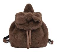 Godpqiui Mochila De Peluche Adulto | Bolso Con Lazo Escolar | - Para La Escuela Y Los Viajes Y Los Estudiantes Y La Navidad Y Las Compras Y Las Fiestas Y Ninos Y Mujeres Y Ninas