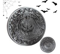 Godpqiui Moneda Calabaza - Moneda Metalica Truco O Trato Halloween | Pieza Decorativa con Diseño De Calabaza para Fiestas Infantiles, Búsquedas del Tesoro Y Actividades De Juego
