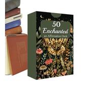 Godpqiui Tarjetas De Afirmación | 50 Hojas de Autocuidado Motivacional Ilustrado - Tarjetas de Mindfulness Positivo Femenino | Para Cumpleaños Navidad