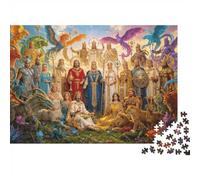 Gods Assembly Jigsaw Puzzle 1000 Pieces Recycled Paper Myth Artwork Jigsaw Puzzles Educational Game Desafío Divertido Family Game for Adults and Age 10 70x50cm/1000pcs