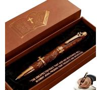 God's Blessing Bible Commemorative Pen, Christian Gift Faith Pen with Scripture Engraving, Inspirational Religious Writing Pens, Bible Verse Retractable Ballpoint Pens for Church Pastor School