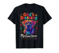 God'S Blessing Cane Corso Dog Paw Faith Colorful Dot Design Camiseta
