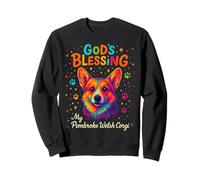 God'S Blessing Pembroke Welsh Corgi Dog Paw Faith Colorido Sudadera